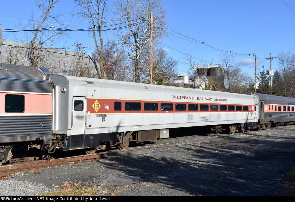 Former Erie Comet I trailer # 1803 as part of the Polar Express as it passes through Hanover Twp